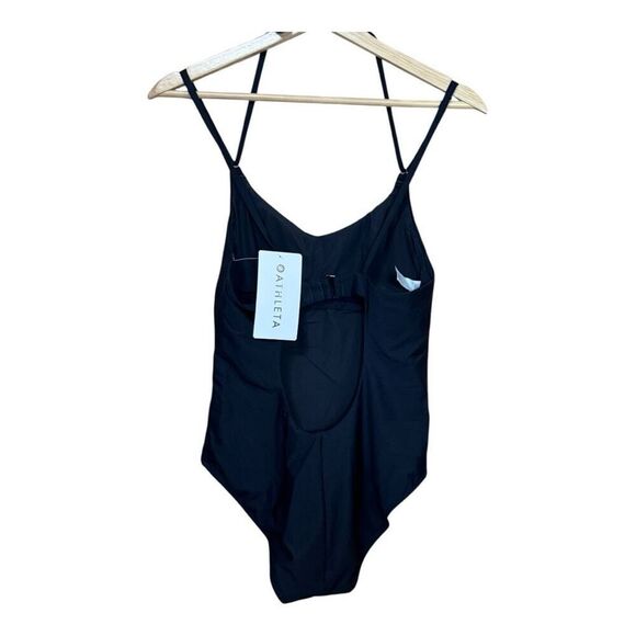 ATHLETA Keyhole One‎ Piece Swimsuit XSP Black NWT #511635 - Picture 4 of 8